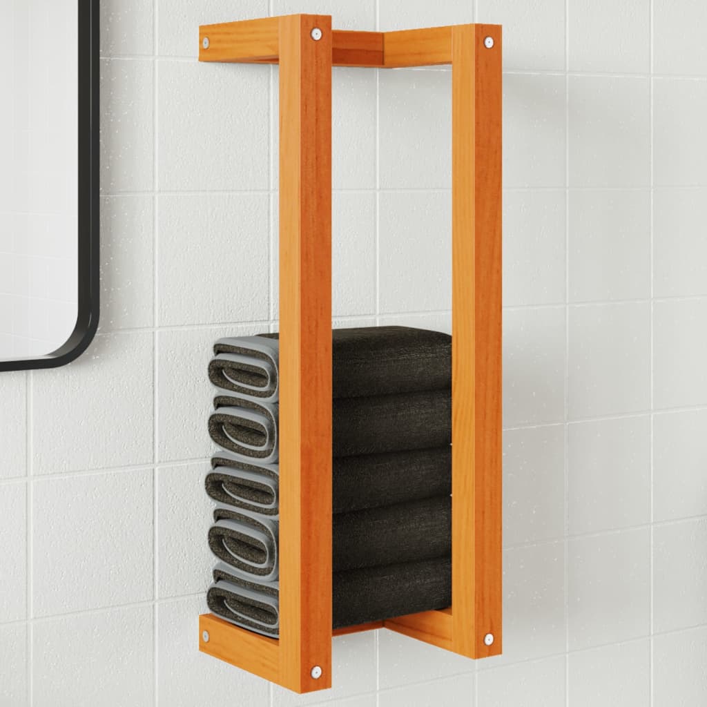 Towel Rack Wax Brown 23x18x60 cm Solid Wood Pine