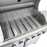 Gas BBQ Grill with 7 Burners Silver Stainless Steel