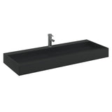 Wash Basin 120x46x11 cm Mineral Cast/Marble Cast Matt Black