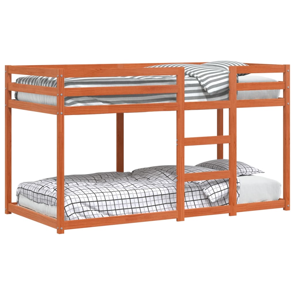 Bunk Bed without Mattress Wax Brown 90x190 cm Single Solid Wood Pine