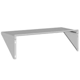 Wall Shelf 100x45x31 cm Silver Stainless Steel