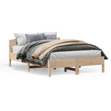 Bed Frame without Mattress 150x200 cm King Size Solid Wood Pine