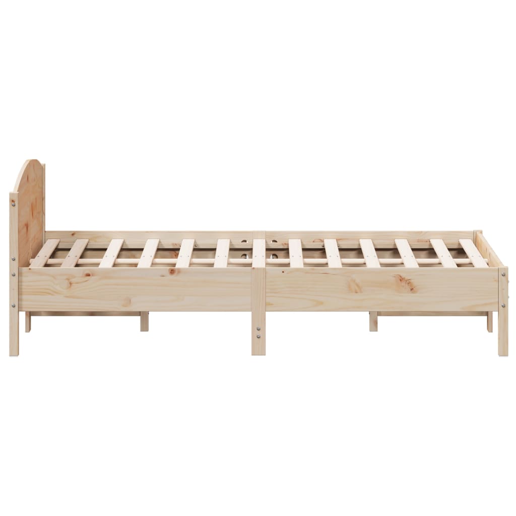 Bed Frame without Mattress 150x200 cm King Size Solid Wood Pine