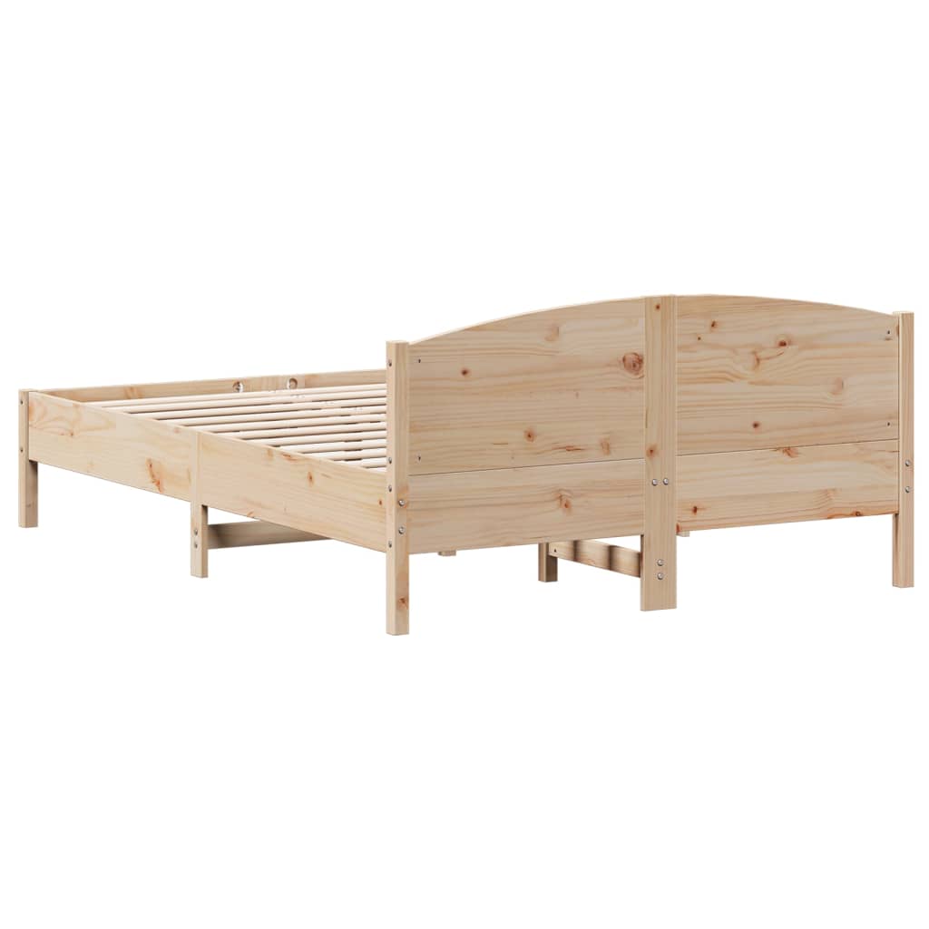 Bed Frame without Mattress 150x200 cm King Size Solid Wood Pine