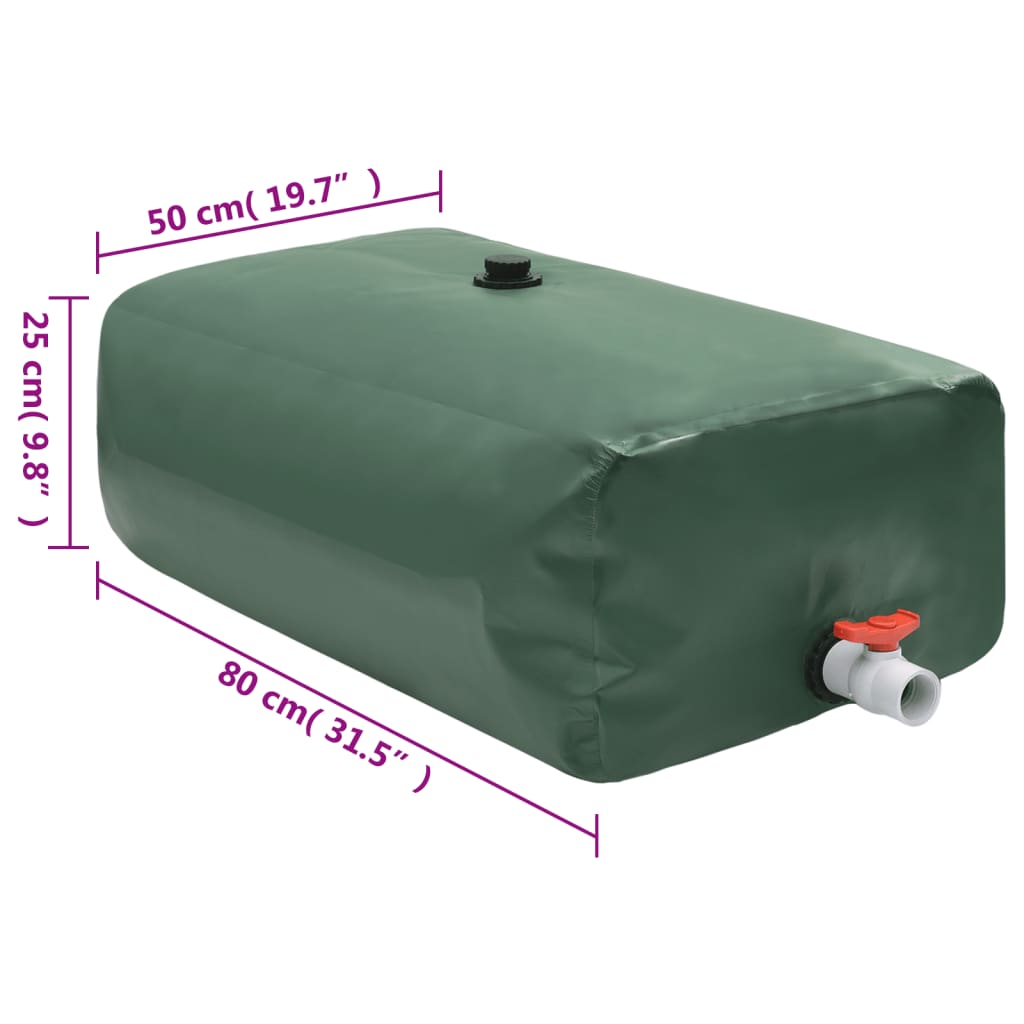 Water Tank with Tap Foldable 100 L PVC