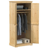 Wardrobe Corona 76x50x170 cm Solid Wood Pine