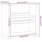 Wine Cabinet Corona 107.5x51x105.5 cm Solid Wood Pine