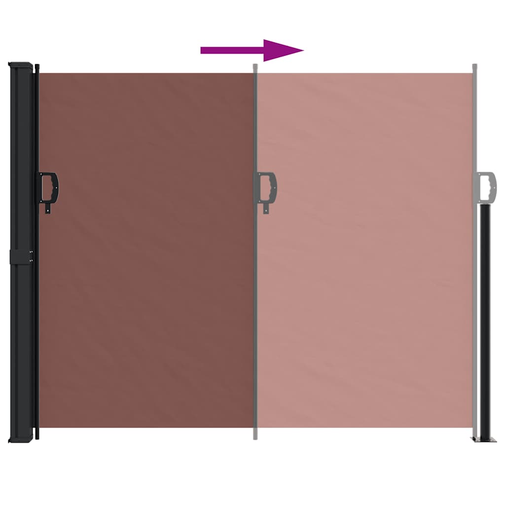 Retractable Side Awning Brown 160x500 cm