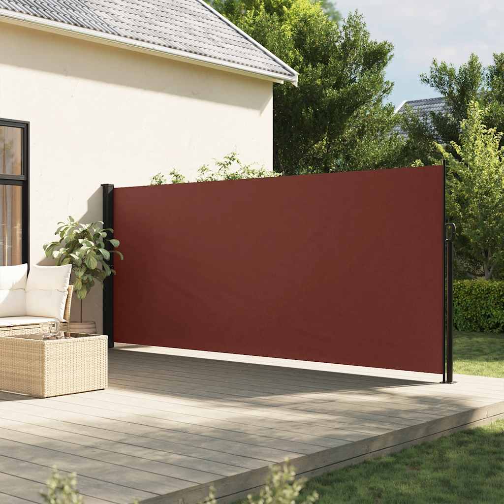 Retractable Side Awning Brown 160x500 cm