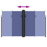 Retractable Side Awning Blue 200x1000 cm