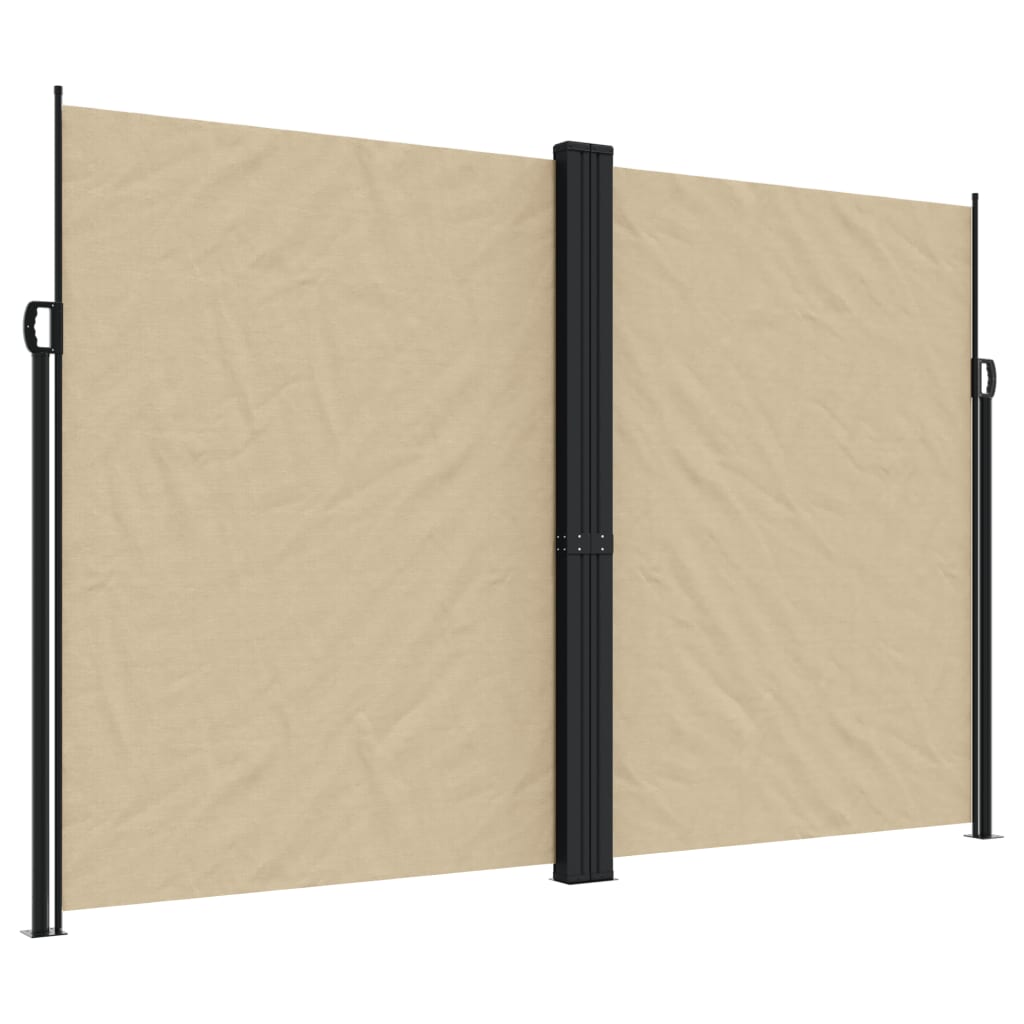 Retractable Side Awning Beige 220x1000 cm