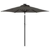 Garden Parasol with Steel Pole Anthracite 225x225x212 cm