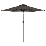 Garden Parasol with Steel Pole Anthracite 225x225x212 cm