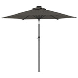 Garden Parasol with Steel Pole Anthracite 225x225x212 cm