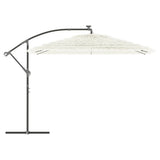 Garden Parasol with Steel Pole White 290x290x238 cm