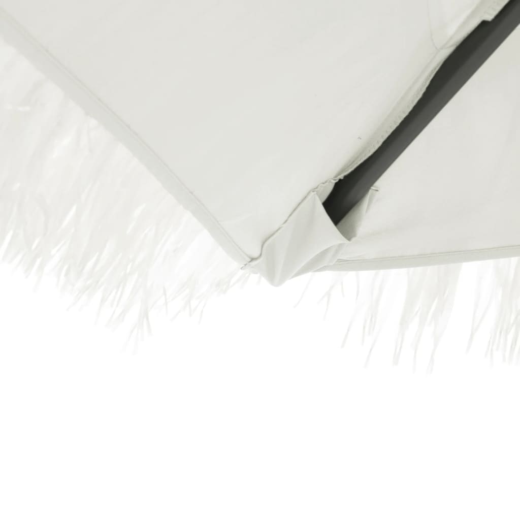 Garden Parasol with Steel Pole White 290x290x238 cm