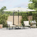 Garden Parasol with Steel Pole White 290x290x238 cm