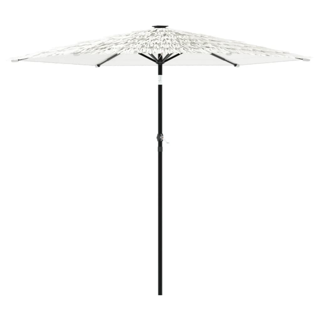 Garden Parasol with Steel Pole White 223x223x213 cm