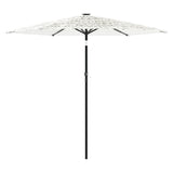 Garden Parasol with Steel Pole White 223x223x213 cm