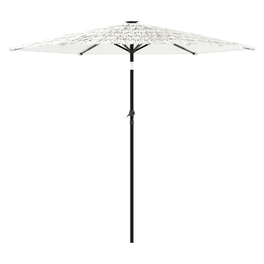 Garden Parasol with Steel Pole White 223x223x213 cm