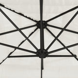 Garden Parasol with Steel Pole White 223x223x213 cm