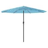 Garden Parasol with Steel Pole Blue 324x324x247 cm