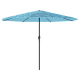 Garden Parasol with Steel Pole Blue 388x388x248 cm