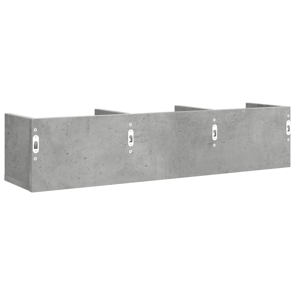 Wall Cabinets 2 pcs Concrete Grey 75x18x16.5 cm Engineered Wood