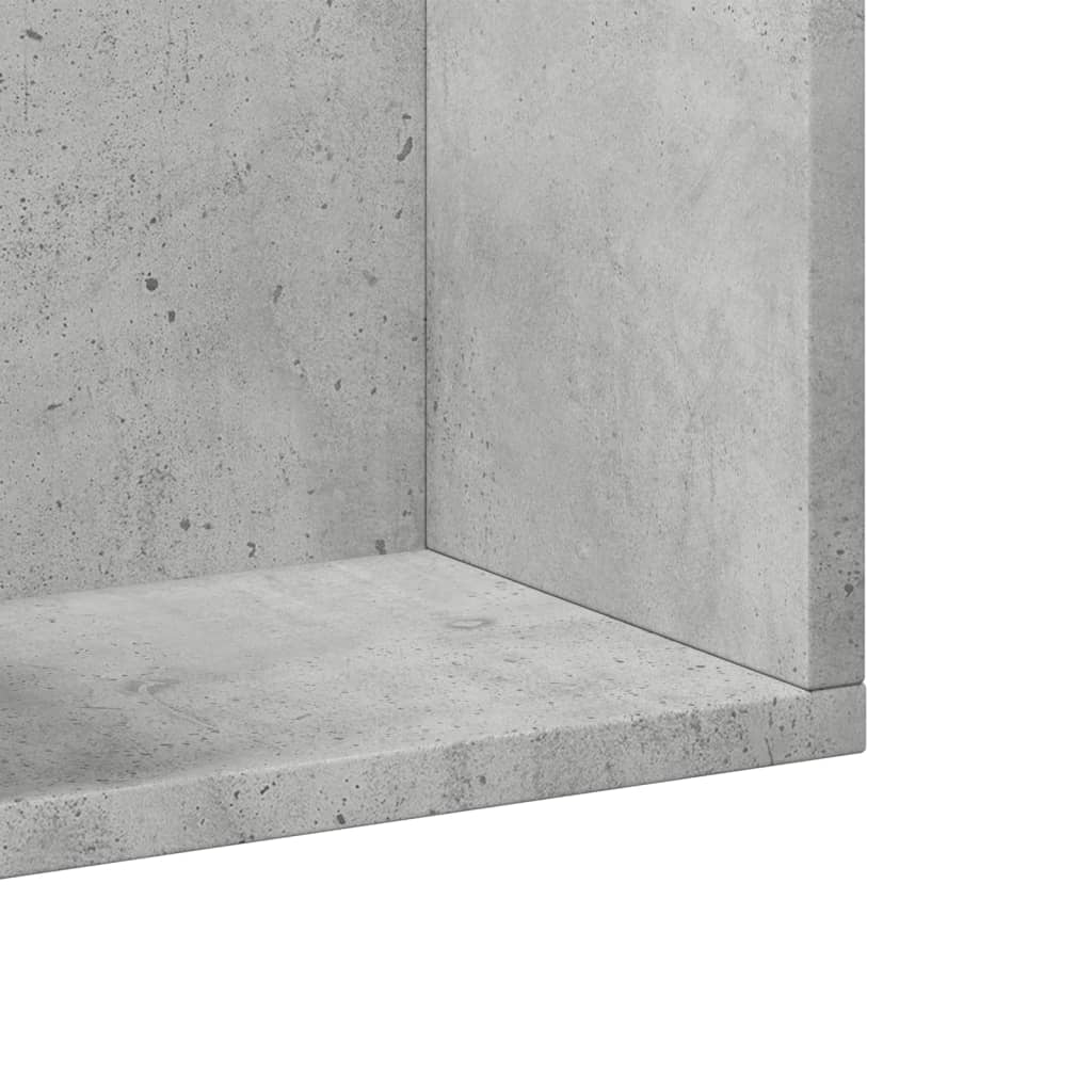 Wall Cabinets 2 pcs Concrete Grey 75x18x16.5 cm Engineered Wood