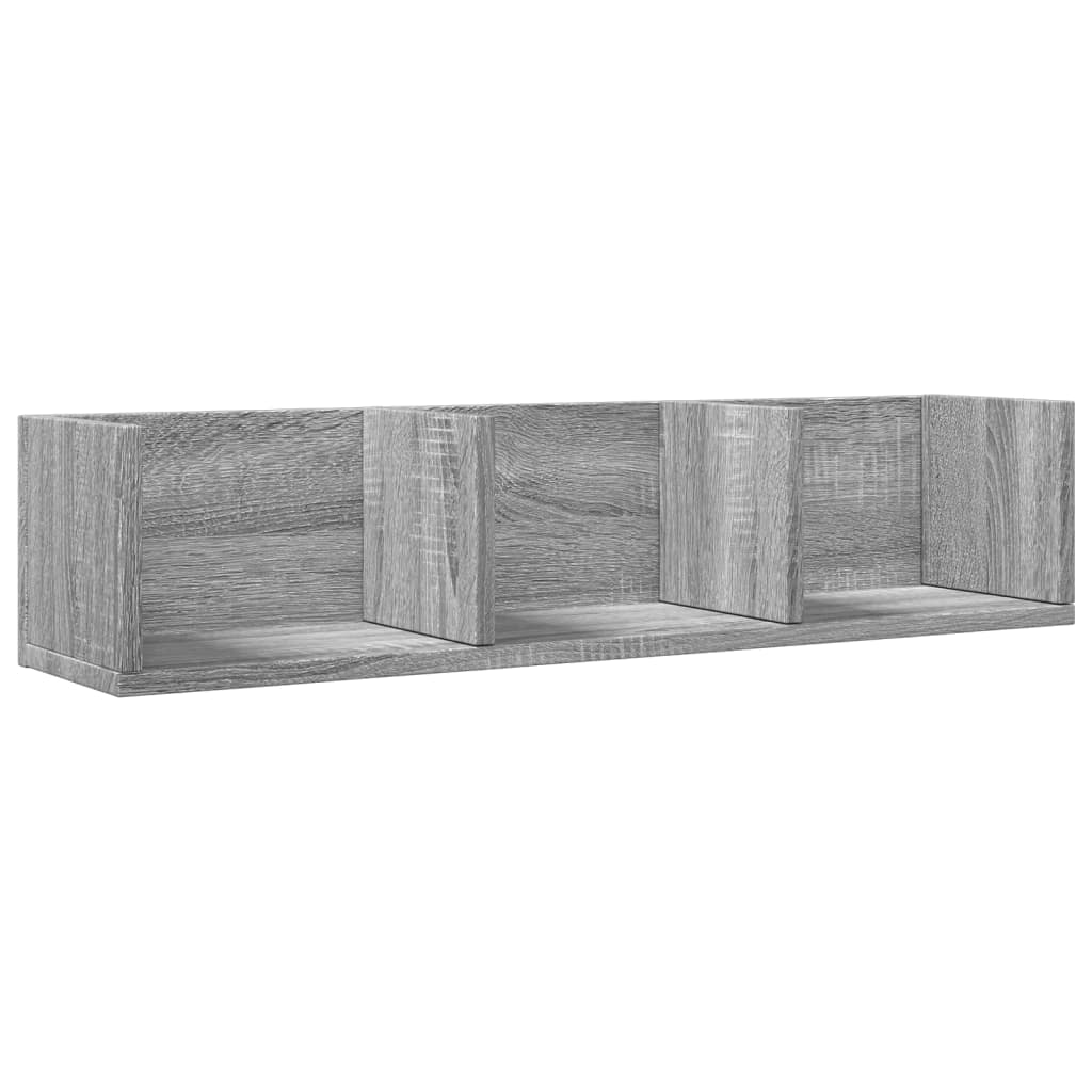 Wall Cabinets 2 pcs Grey Sonoma 75x18x16.5 cm Engineered Wood