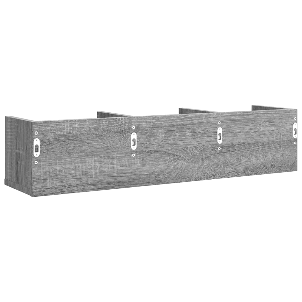 Wall Cabinets 2 pcs Grey Sonoma 75x18x16.5 cm Engineered Wood