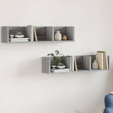 Wall Cabinets 2 pcs Grey Sonoma 75x18x16.5 cm Engineered Wood