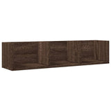 Wall Cabinets 2 pcs Brown Oak 75x18x16.5 cm Engineered Wood