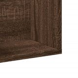 Wall Cabinets 2 pcs Brown Oak 75x18x16.5 cm Engineered Wood