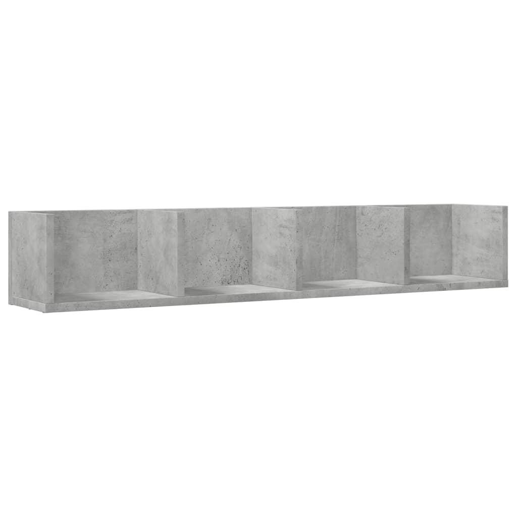 Wall Cabinets 2 pcs Concrete Grey 99x18x16.5 cm Engineered Wood