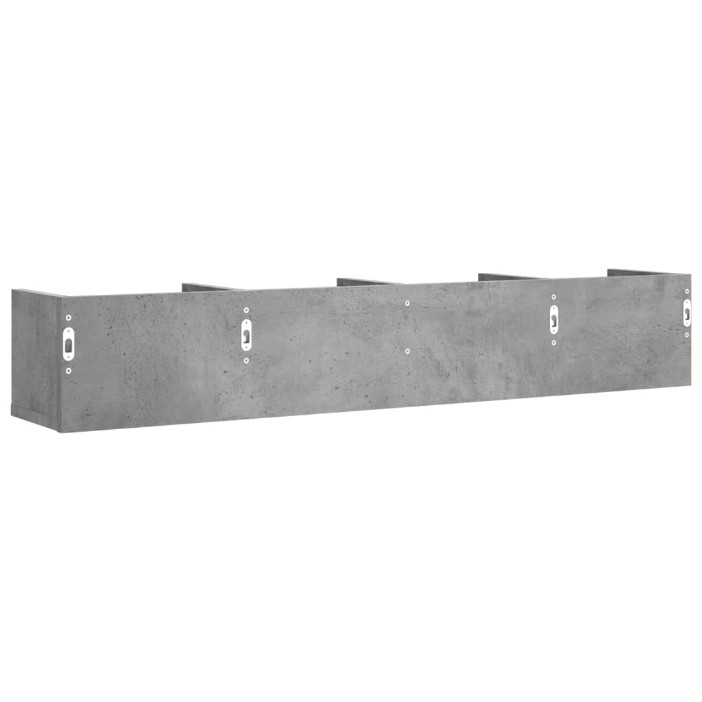 Wall Cabinets 2 pcs Concrete Grey 99x18x16.5 cm Engineered Wood