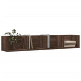 Wall Cabinets 2 pcs Brown Oak 99x18x16.5 cm Engineered Wood