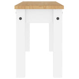 Dining Bench Panama White 105x30x45 cm Solid Wood Pine