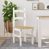 Dining Chairs 2 pcs White 40x46x99 cm Solid Wood Pine