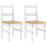 Dining Chairs 2 pcs Panama White 40x46x90 cm Solid Wood Pine