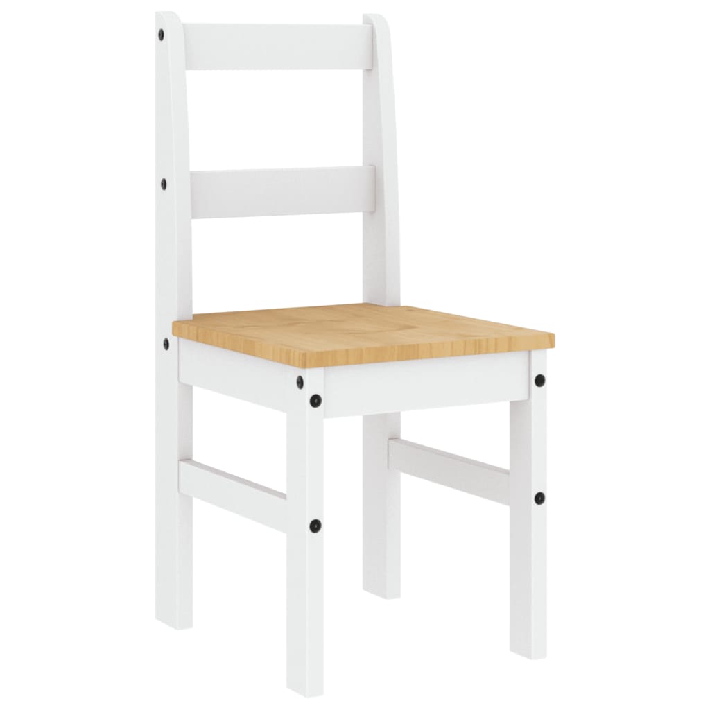 Dining Chairs 2 pcs Panama White 40x46x90 cm Solid Wood Pine