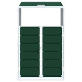 Wheelie Bin Storage for Single Bin Green 72x81x115 cm Steel