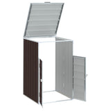 Wheelie Bin Storage for Single Bin Brown 72x81x115 cm Steel