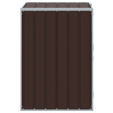 Wheelie Bin Storage for Single Bin Brown 72x81x115 cm Steel