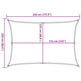 Sunshade Sail 160 g/m² Rectangular Light Grey 2.5x3.5 m HDPE