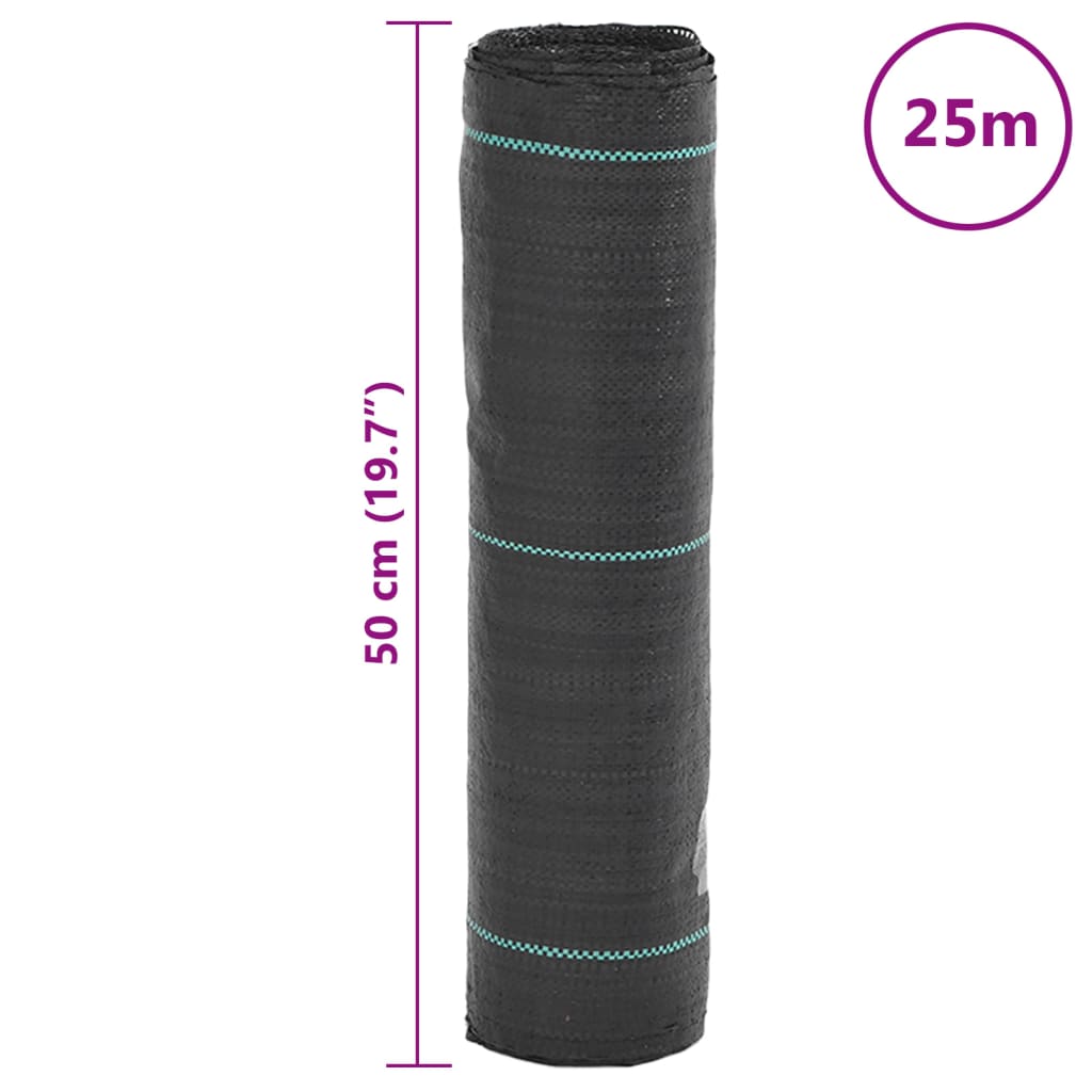 Weed Membrane Black 0.5x25 m PP