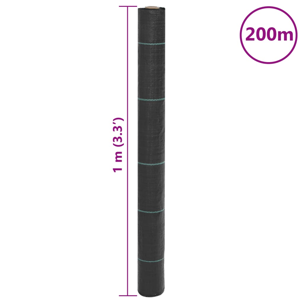 Weed Membrane Black 1x200 m PP