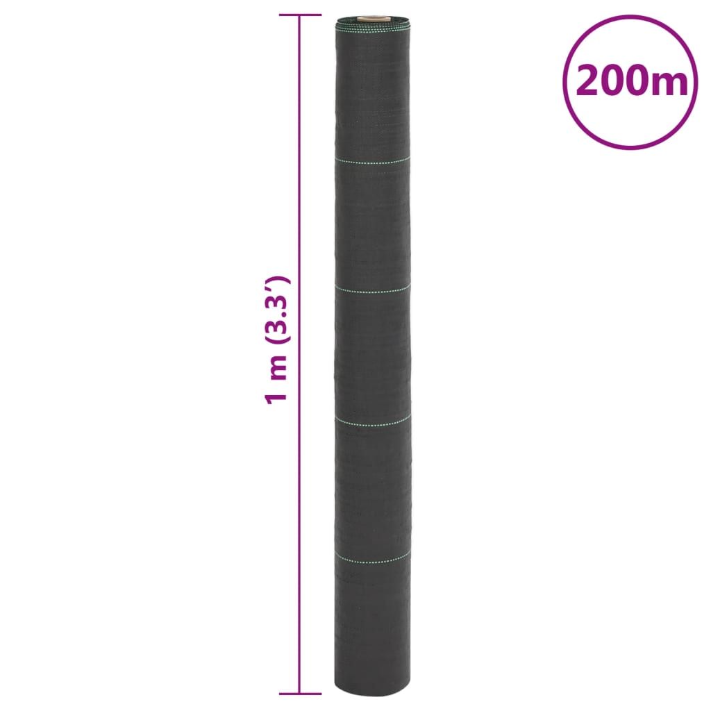 Weed Membrane Black 1x200 m PP