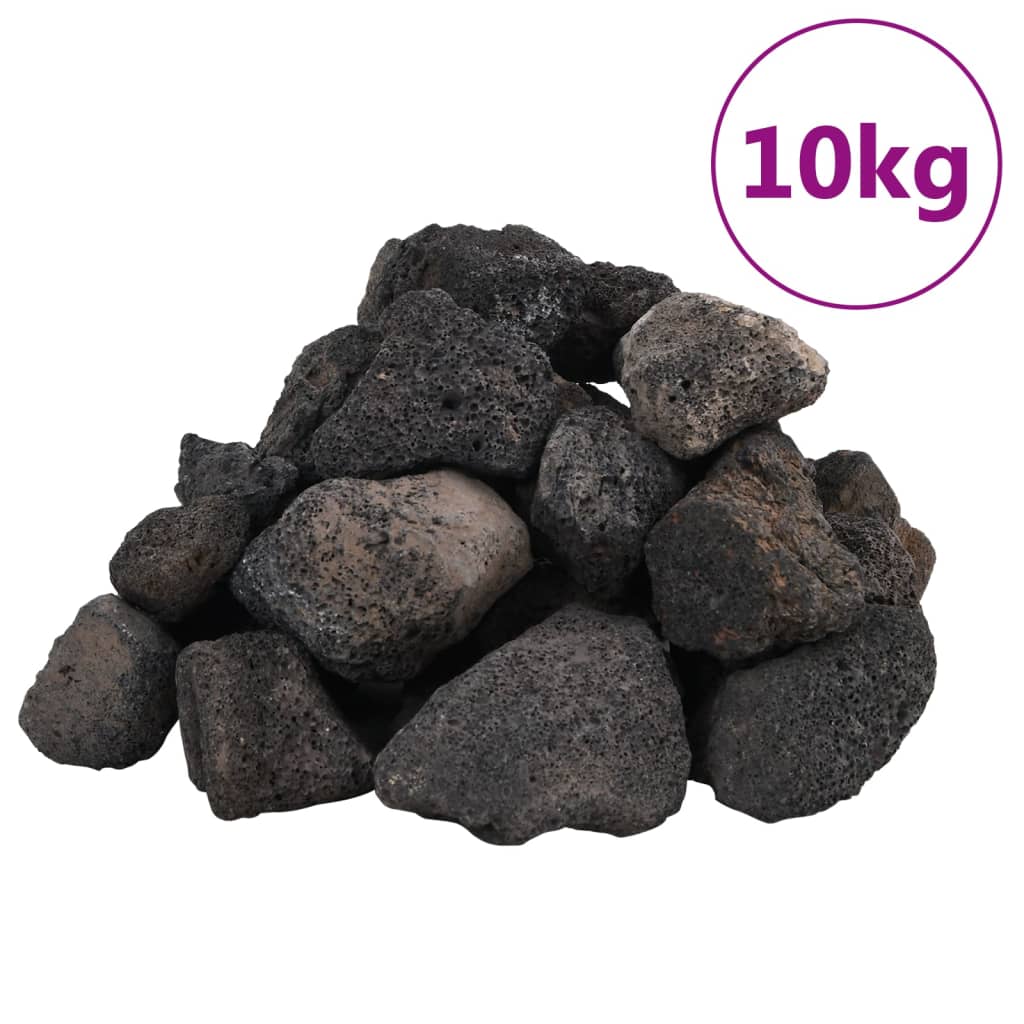 Volcanic Rocks 10 kg Black 5-8 cm