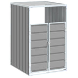 Wheelie Bin Storage for Single Bin Grey 72x81x115 cm Steel